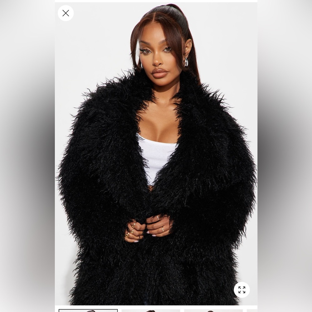Fashion Nova Black Teddy Jacket